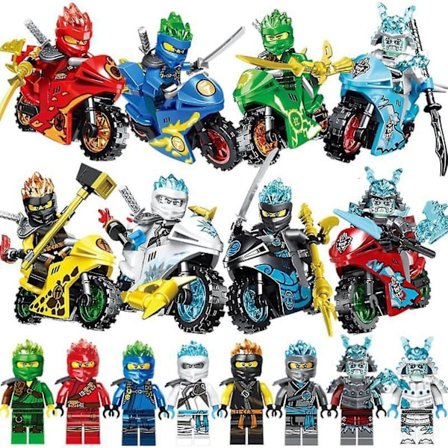 Phantom Ninja Motorcycle Building Block Minifigure 8pcs Building Block Toy