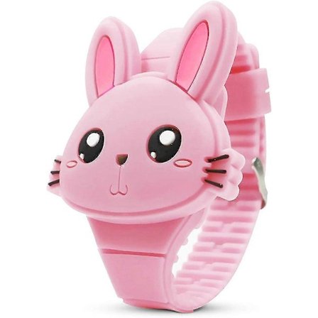 Lasten kello, tyttöjen kello digitaalinen söpö muoto LED muoti silikoni ranneke simpukankuori design rannekello tyttö-WELLNGS