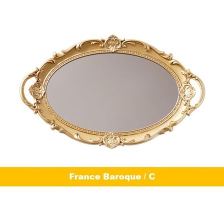 Oval tallrik Förvaringsbricka GULD