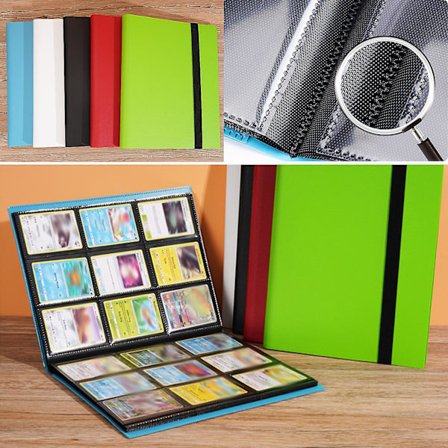 Bestsalecard Oppbevaringsbok Kortalbum Mappe, 9 Spor, 360 Side Loading Lommemappe