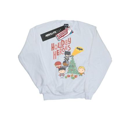 DC Comics Justice League Holiday Heroes Sweatshirt L Vit White L