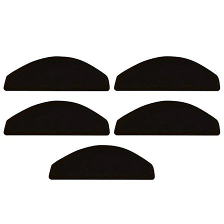 3 st / 5 st Trappmatta Antidamm Halkfri Flanell Inomhus Familj Bullnose Matta för Hemmet Svart 5 st