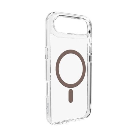 Puro Lite Mag TPU+PC-etui kompatibelt med MagSafe for iPhone 17 Air - gjennomsiktig med brun ring