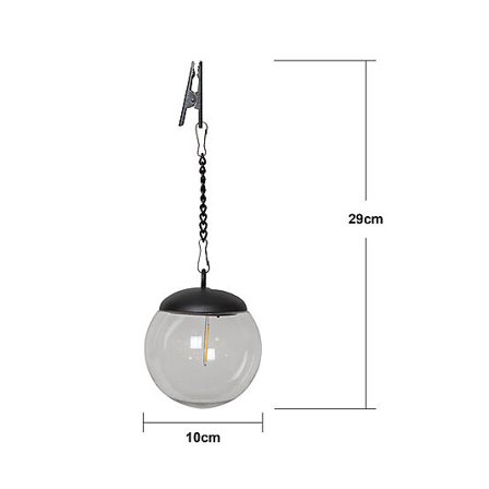 STAR TRADING Solcellelykt Globe med 3 hengende dekorasjonslys
