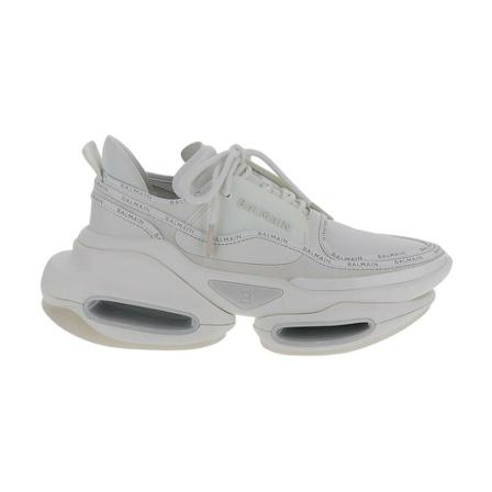 Balmain Low-Top Sneakers B-Bold In Leather With Logo Hvid, Dame, Størrelse: 41 EU