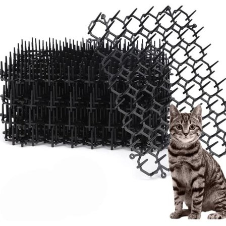 12-delad katt-avvisande matta med spikar Plastträdgårdmatta Katt