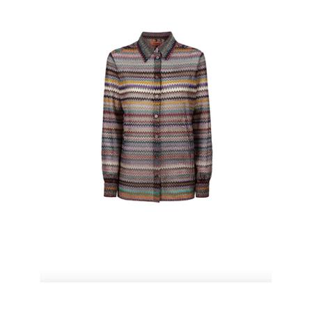 Missoni Skjorta Långärmad Multicolor grå, Dam Skjortor, Dam, Storlek: 2XS