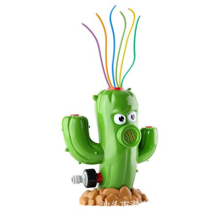 Lasten ulkoilmasuihku, takapihan kaktussuihkulelu 6 kesän keinuputkella, ulkoilmapuutarhan nurmikon suihkulelu, liitettävä puutarhaletkun suihku 