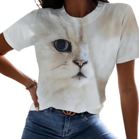 Kortärmade Kvinnor T-shirts Med Rund Hals