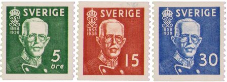 Sverige - AFA 255-257 - Ustemplet