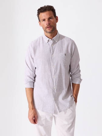 Elia stripet langermet skjorte