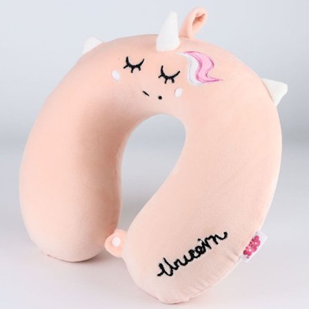 Tecknad djur U-formad kudde Enhörning Minne bomull Nackkudde Bil Nackstöd