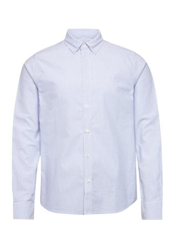 Kristian Oxford Shirt Skjorta Casual Blå Les Deux