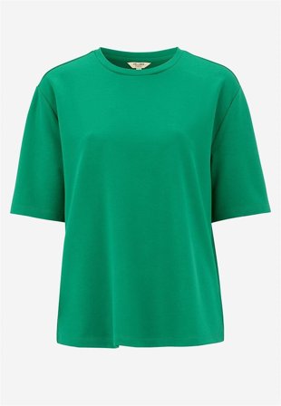 Cellbes of Sweden - T-shirt i kraftig jersey i grøn til damer i størrelse 38/40