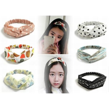 5x Elastiskt Hårband med Twist Knut - Stilfullt och Bekvämt