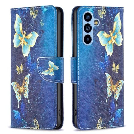 Wonderland Samsung Galaxy A54 Läppäkotelo - Golden Butterflies