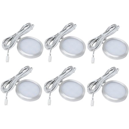 6 stk. Indvendig LED Spot Light 12V 3W Forsænket Loft Down Light til RV Autocamper Van Campingvogn Båd Varm Hvid