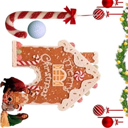 Breadman Golf Spilsæt Julefrokost Spillelegetøj Nem Montering Til Familiesjov Aktivitet og Juledekoration[YJD]