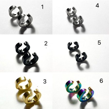 Clip-on cuffs fake örhängen ( 1 par)