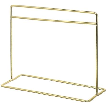 Iron Doll Tøjstativ gør-det-selv dukke Tøj Bøjle Stativ Mini Bøjle Bøjle Tøj Organizer Golden 25X21X8CM