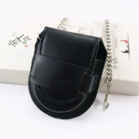 Læder Urkasse Vintage Klassisk Lommeur Boks Kæde Lommeur Opbevaringsboks