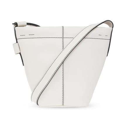 Proenza Schouler, Barrow Mini leather shoulder bag Biały, Kobieta, Rozmiar: ONE Size