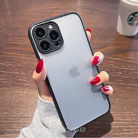 Stötsäkert transparent matt Iphone- case - Passar 13, 12 Pro Max, X, Se och mer