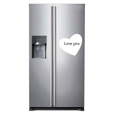 Flexibel hjärta formad whiteboard till kylskåp