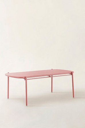 Jotex - Bord 105x201 Cm Mørk pudderrosa - VIVEIRO - Køb Spiseborde til haven hos Jotex