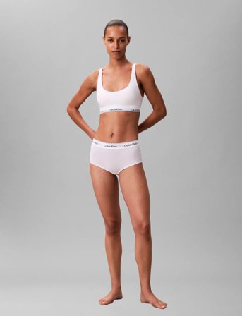 Calvin Klein Lightly Lined Bralette - White - XXS