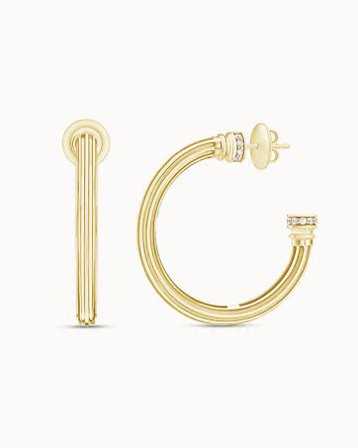Gaia hoopörhängen i 18k gulguld
