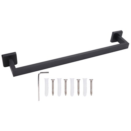 Käsipyyheteline Musta Ruostumaton Teräs Muotisuunnittelu Korkea Kovuus Kestävä Vakaa Helppo Asennus Pyyhekuivain