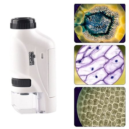 Håndholdt mikroskop 60-120x lommemikroskop LED-lys bærbar