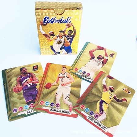 55 tegneserie laser-flashkort med ingen dupliserte fotokort av mannlige basketballstjerner