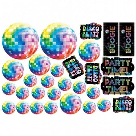 "Formklippede dekorasjoner til disco - 30 dele"