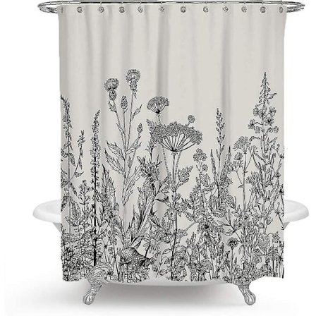 Sällsynt pärla sällsynt vattentät duschdraperi svartvitt draperi draperi separation dusch dusch B