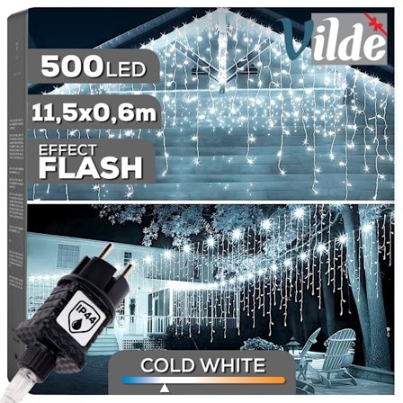 Utomhusljusridå 500 LED 11,5 m