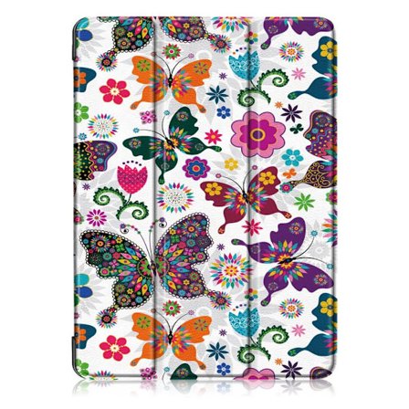 Apple iPad Pro 11 (2020) Slim fit tri-fold fodral - Butterflies and Flowers