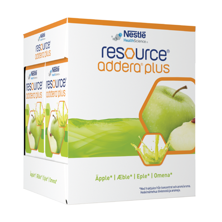 Resource Addera plus næringstilskudd, Eple, 4x200 ml
