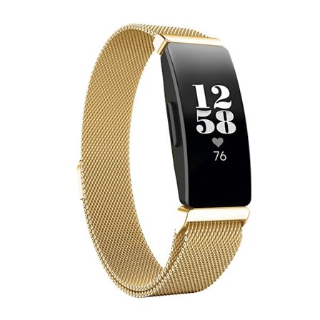 Milanese Loop -ranneke Fitbit Inspire/Inspire HR/Inspire 2 - Kulta
