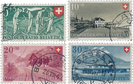 Schweiz 1947 - MICHEL 480/83 - Stemplet