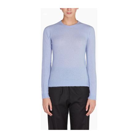 Roberto Collina, Round-neck Knitwear Blauw, Dames, Maat:L