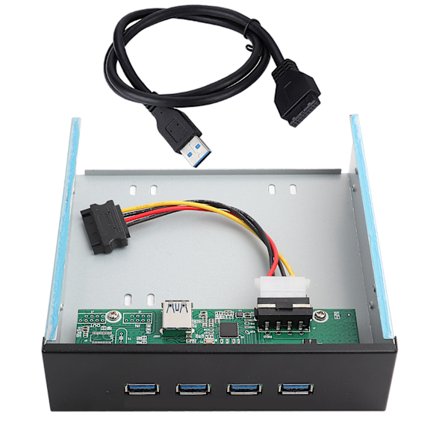 5,25 tuuman 19PIN - USB3.0 CD-asema 4 portin HUB etupaneeli CD-ROM laajennus mobiilirakenne