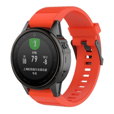 Garmin Fenix 5S Kuvioitu Pehmeä Silikooni Vaihdettava Kellon Ranneke - Punainen