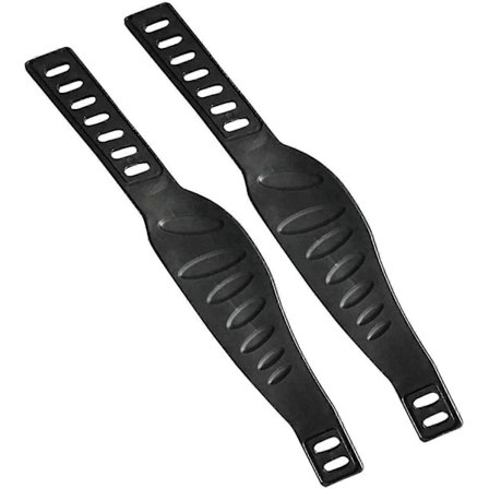 Motionscykel Pedalremme, Kraftige Justerbar Længde Universal Pedalrem Til Spinningcykel Hjemmegymnastik 1 Par - Sort