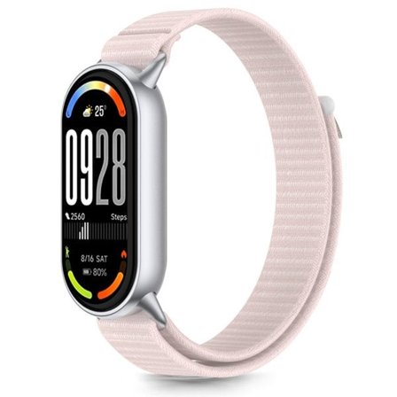 Tech-Protect Nylon Pro Strap til Xiaomi Smart Band 8 / 9 / 10 / NFC - Pink Gray