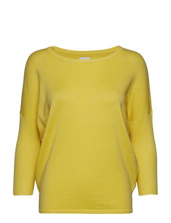 A2561, Milasz R-Neck Pullover Pullover Striktrøje Gul Saint Tropez