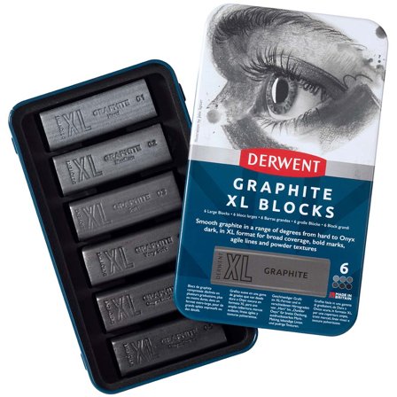 Derwent Graphite XL Blocks Tin 6-set