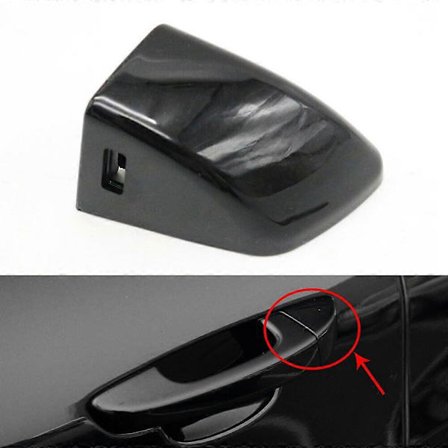 Yttre dörrhandtag låscylinderkåpa vänster fram för Porsche Cayenne 11-17