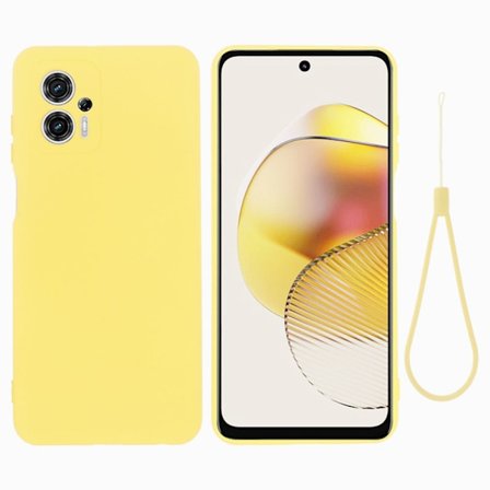 Matt flytende silikondeksel for Motorola Moto G13 / Motorola Moto G23 - Gul Yellow